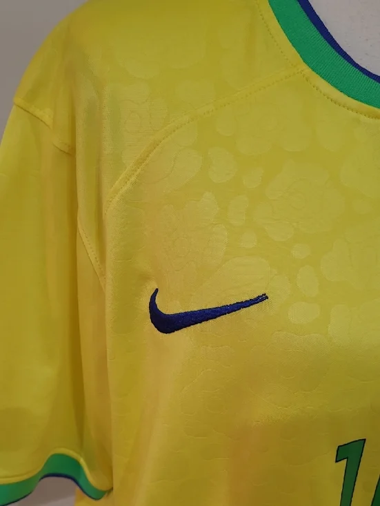 Nike Authentic Brazil National Team 2022 Soccer Jersey - Num. 10 Neymar Jr. - Picture 3 of 11